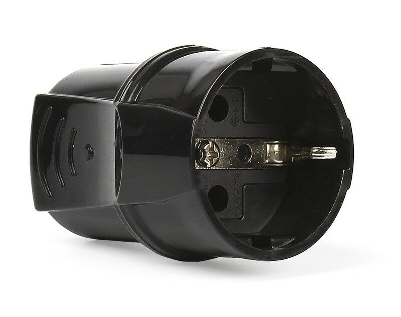 фото SmartBuy штепсель 16А 250В (АБС-пластик, земля, черная) SBE-16-S01-bz (арт. 630991)