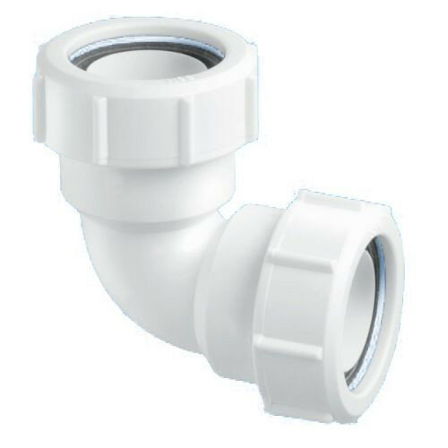 фото Отвод пластик на 90 гр (D=32мм) 32A-WH
