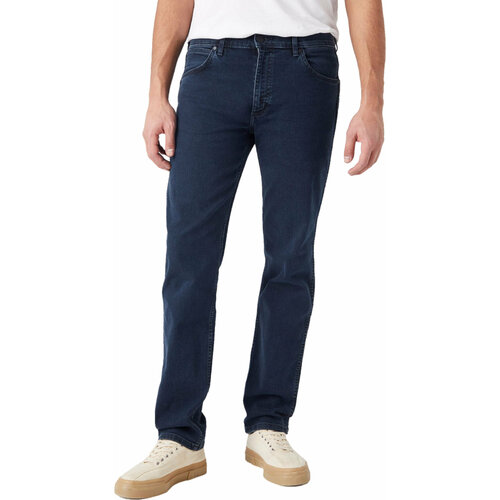 Джинсы зауженные Wrangler GREENSBORO, размер 33/30, синий джинсы зауженные wrangler размер 33 30 серый