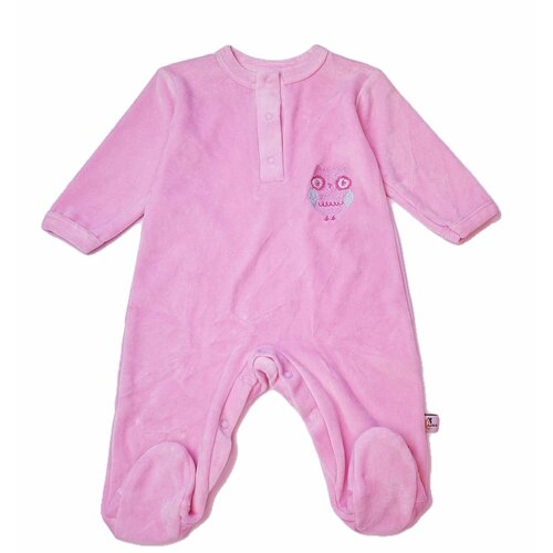 фото Комбинезон , закрытая стопа, размер 62-40, розовый сказка