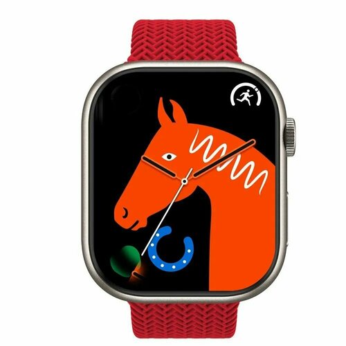 Смарт-часы HK9Pro Series 8 2023 Amoled для iOS Android WearFit Pro Серебро HK 9 Pro с красным ремешком 299000₽