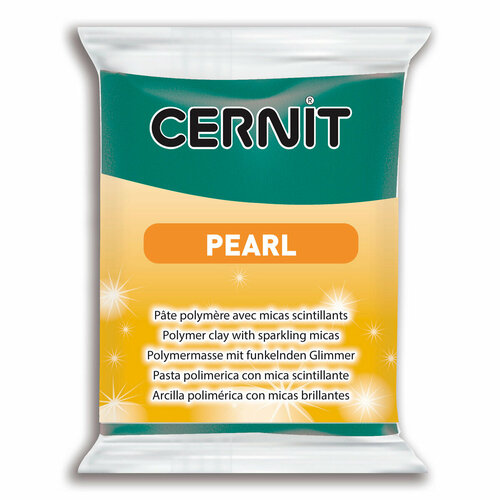 Пластика полимерная запекаемая 'Cernit PEARL', 56 г (600 зеленый)