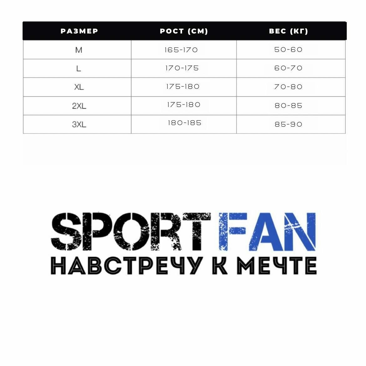 Комплект с рашгардом SPORTFAN Рашгард мужской комплект 5 в 1, размер M, черный — фото 1