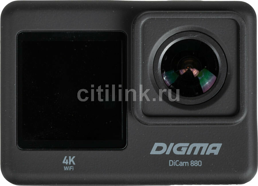 Экшн-камера Digma DiCam 880 (внешний микрофон/пульт ДУ), 4K, WiFi, черный [dc880] - фото №4