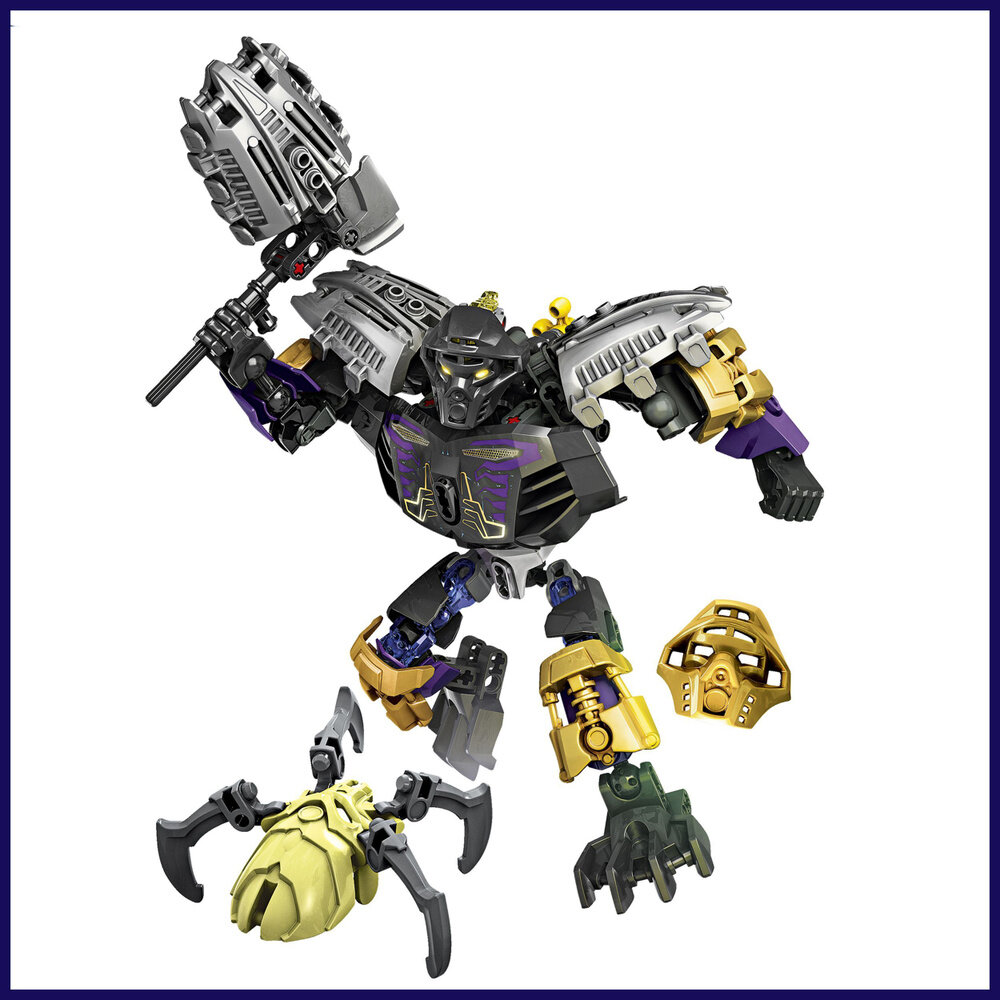 Конструктор детский Bionicle Бионикл "Онуа-Повелитель Земли", 108 деталей / совместим с лего / для мальчиков