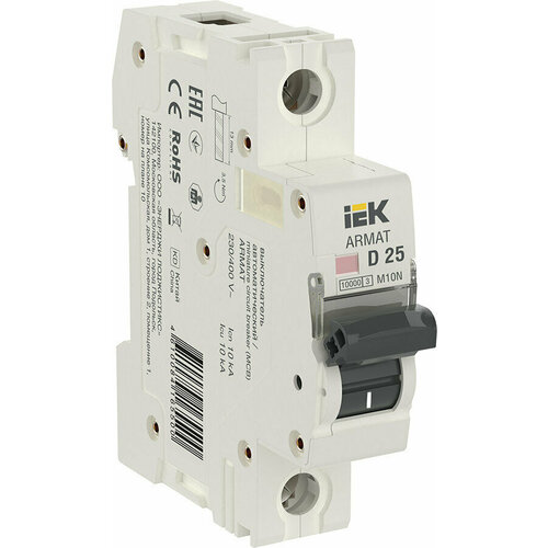 Автоматический выключатель M10N 1P 25А D IEK серия ARMAT
