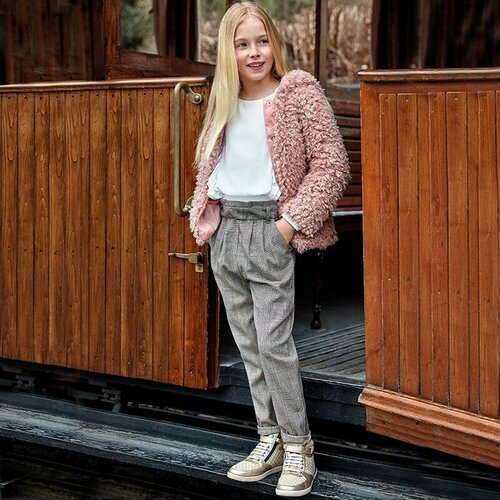 фото Брюки mayoral, размер 16 лет (158-162 см), коричневый