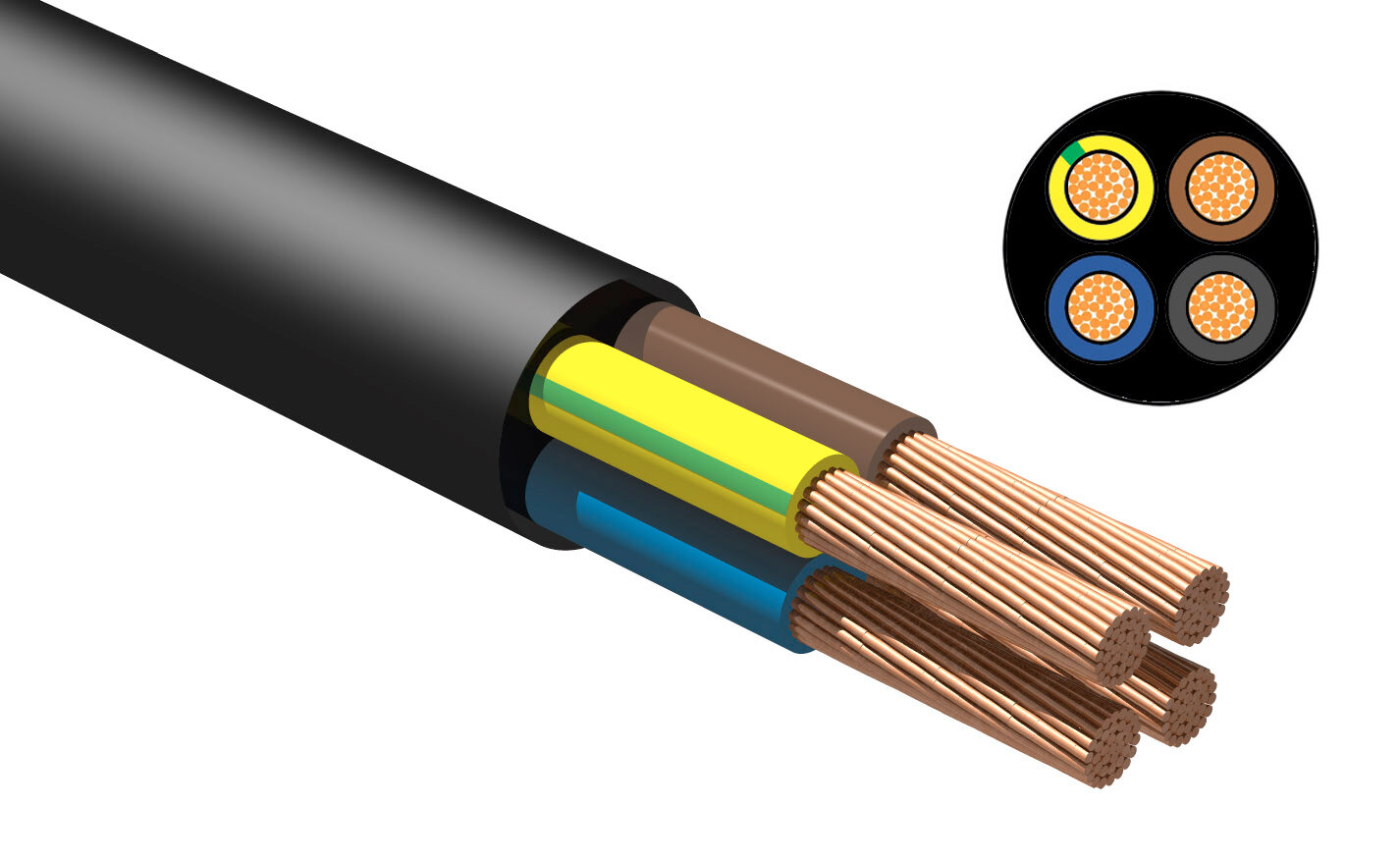 фото Кабель КГтп-ХЛ 5х1,5 ГОСТ (60 метров) NVO