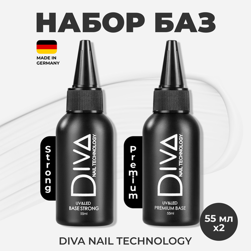 Набор Premium Base & Strong Base от бренда Diva Nail Technology - 55мл