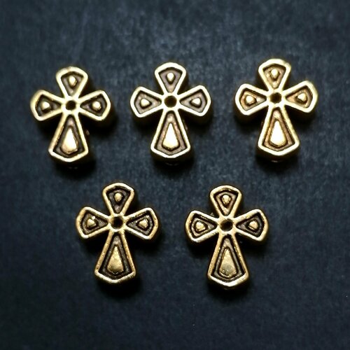 Бусины-разделители Крестик 10х9х4мм отверстие 1мм 20 штук 259₽