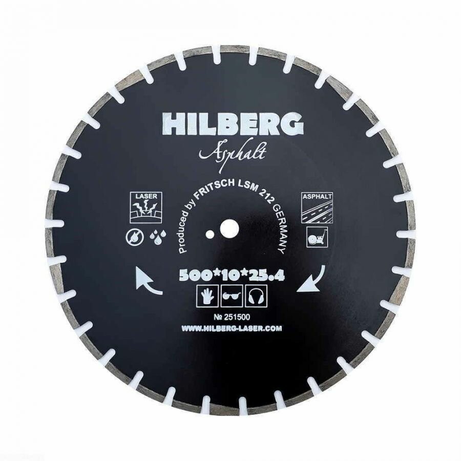 HILBERG Диск алмазный отрезной 500*25,4 Hilberg Hard Materials Лазер асфальт (арт. HM311)