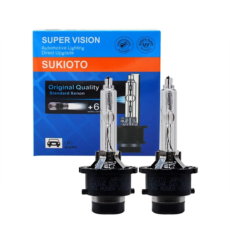 SUKIOTO 2 шт. оригинальный 35 Вт Xenon D1S D2S D3S D4S 4300K 5000K 6000K 8000K 10000K HID ксеноновые лампы D1R D2R D3R D4R Автомобильные фары, 6000K, D4S