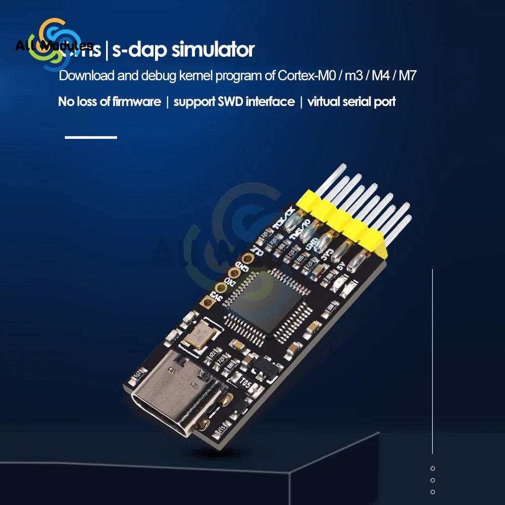 STM32 разрабатывает модуль эмулятора загрузчика DAP CMSIS отладчик Keil SWD/последовательный порт CMSIS-DAP эмулятор загрузчика эмуляционный модуль