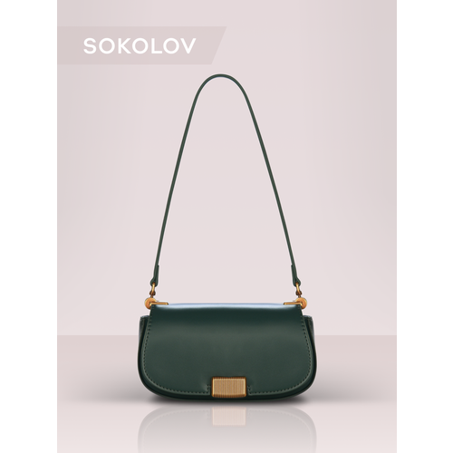 Сумка багет SOKOLOV фактура гладкая черный 4766₽