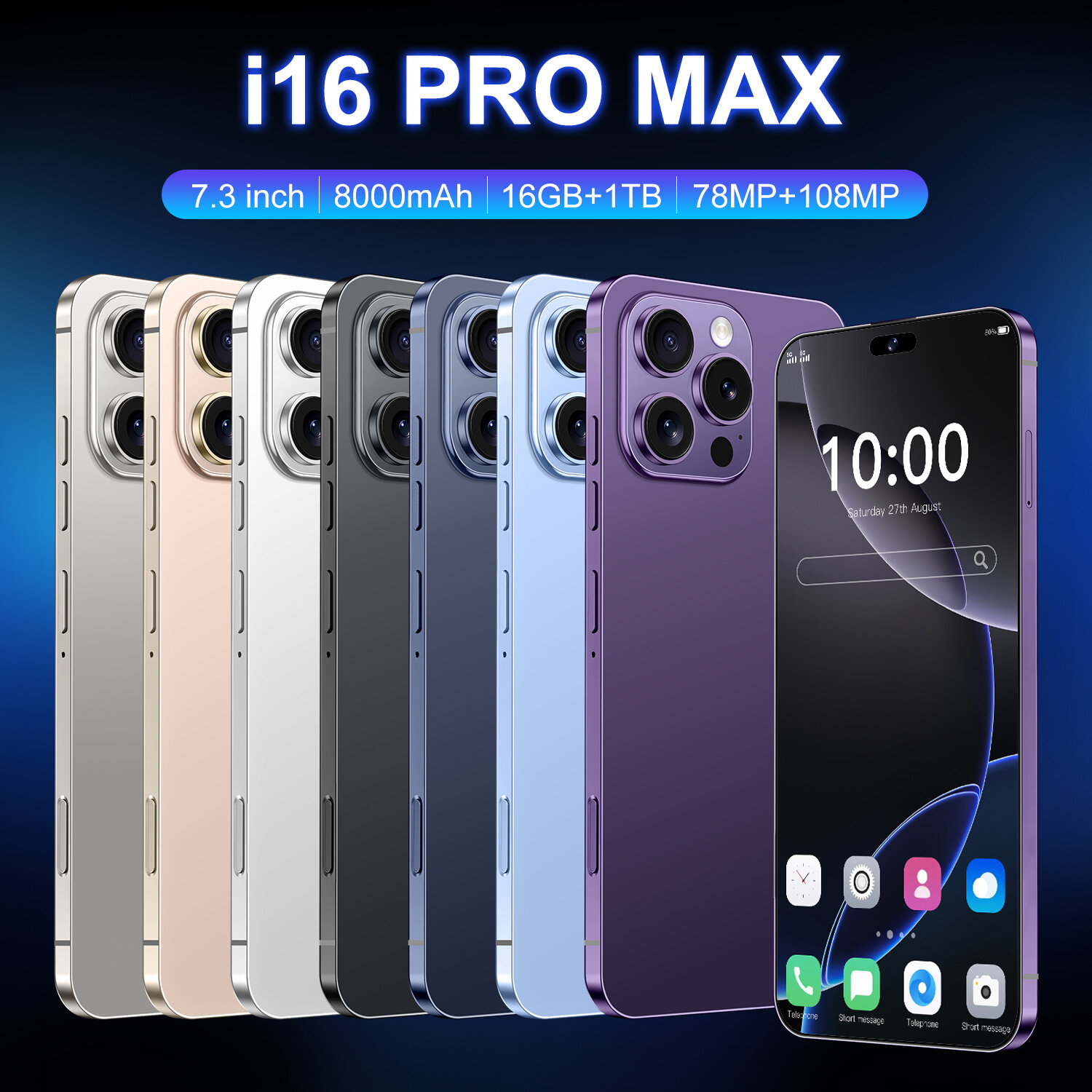 Смартфон i 16 16/1TB global Russia, две nano SIM-карты, белый цвет predawn — фото 1