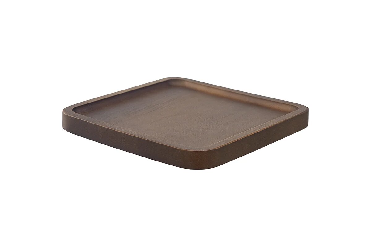 Bergenson Bjorn Поднос деревянный квадратный Bernt, 20x20 см, орех TL-BB-TRSQ-WBR-20-20