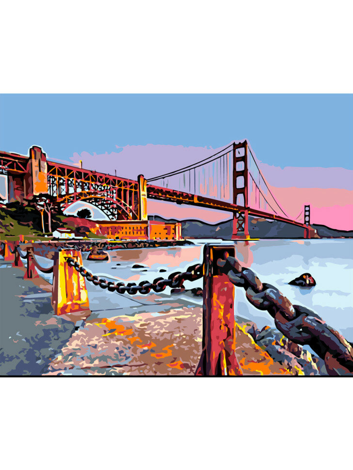 Картина по номерам "Вид на мост" — фото 1