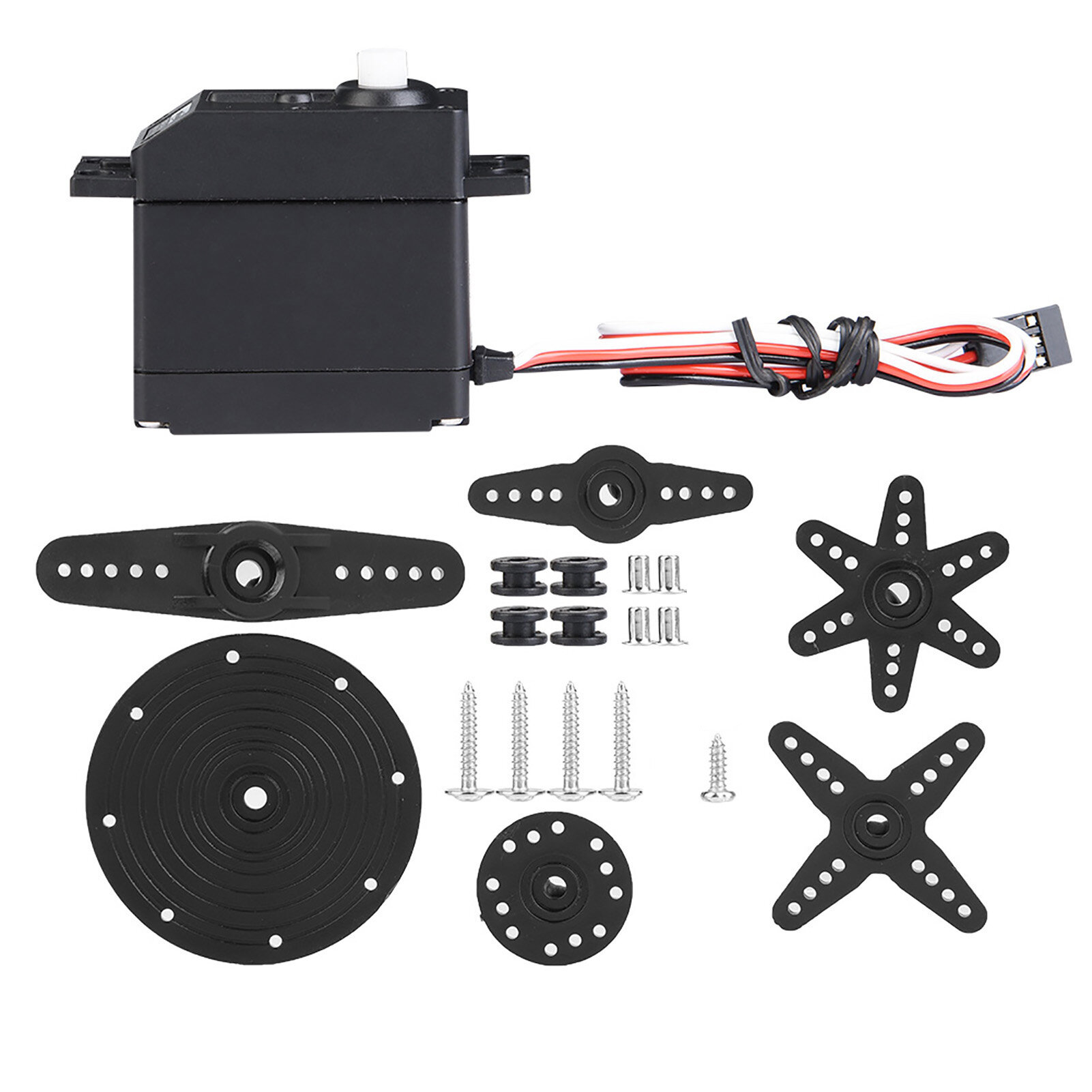 RC Robot Servo, Accessories Durable Exquisite 360 Degree Rotation for Remote Control Car Outdoor