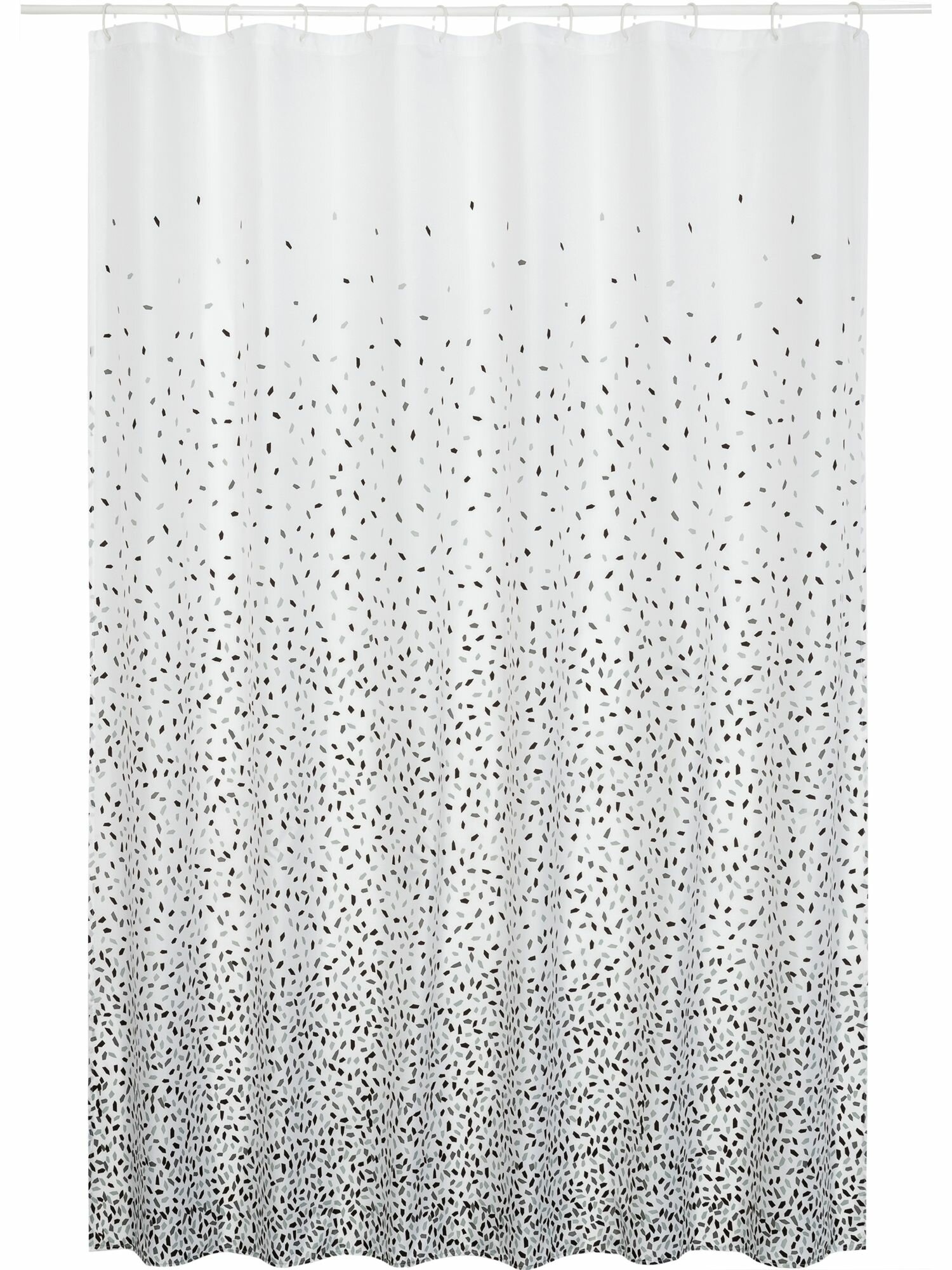 Штора для ванной Bath Plus Charme Red Confetti 180x200 см полиэстер цвет белый/серый