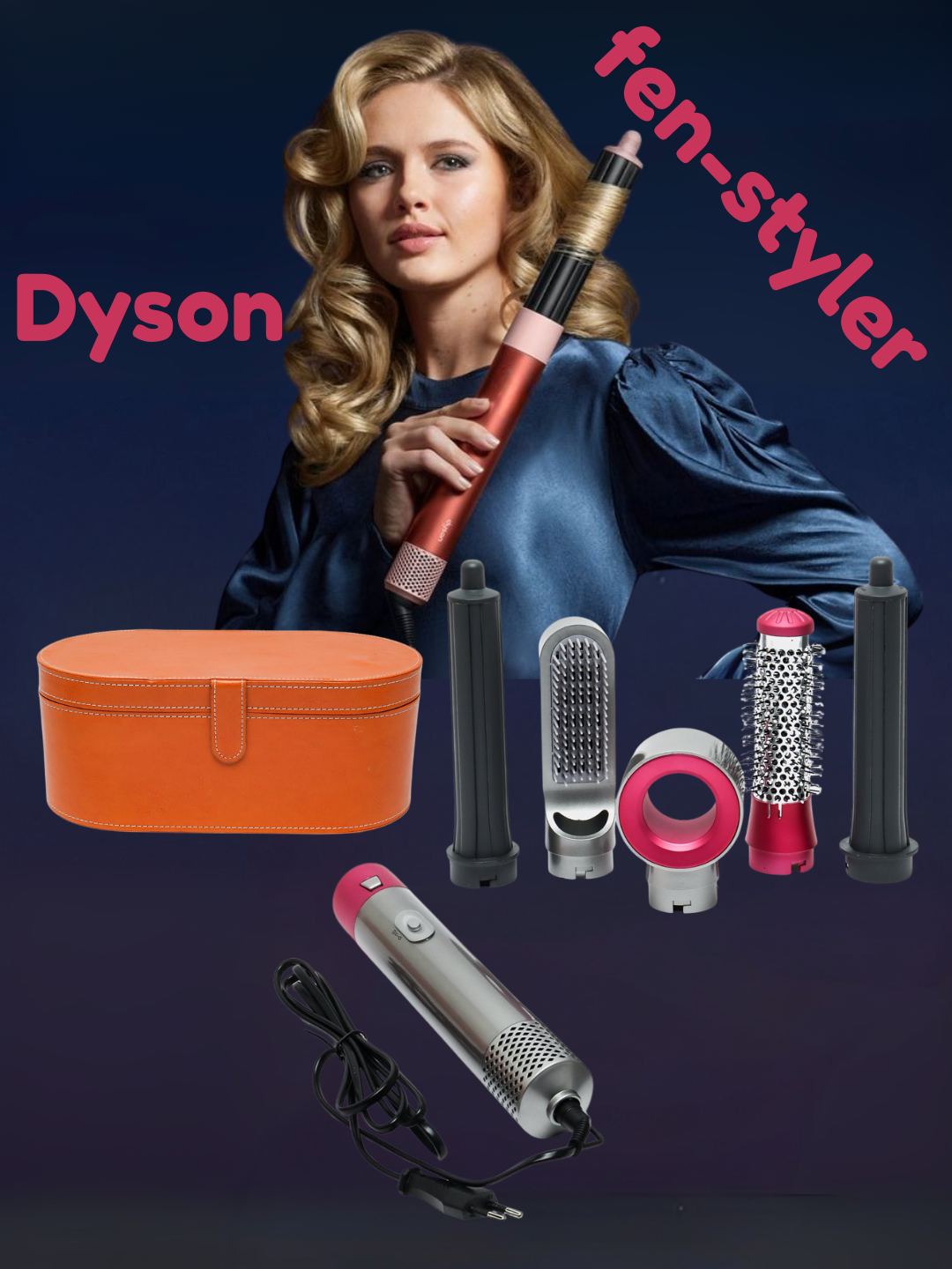 Фен Dyson 5 в 1 для всех типов волос, мультистайлер, плойка, выпрямитель, насадки для завивки и объема,