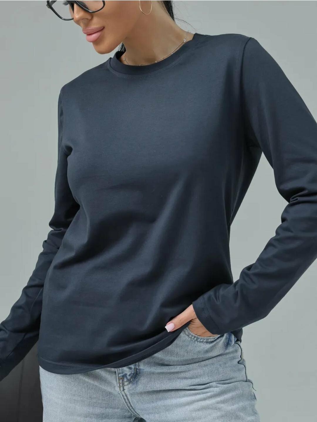 Лонгслив neo, размер L, , графитовый — фото 1