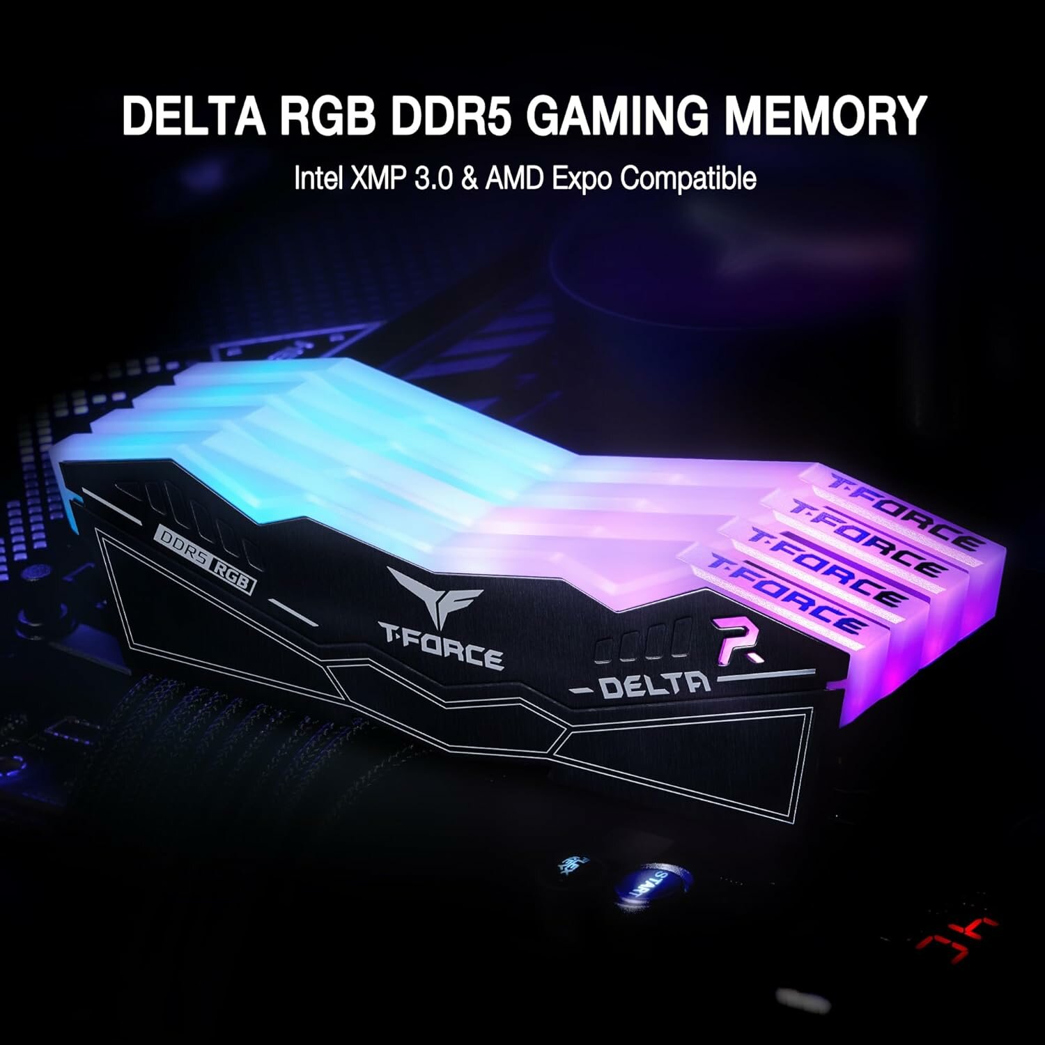 Оперативная память TEAMGROUP Delta RGB DDR5 64GB (2x32GB) 6000MHz