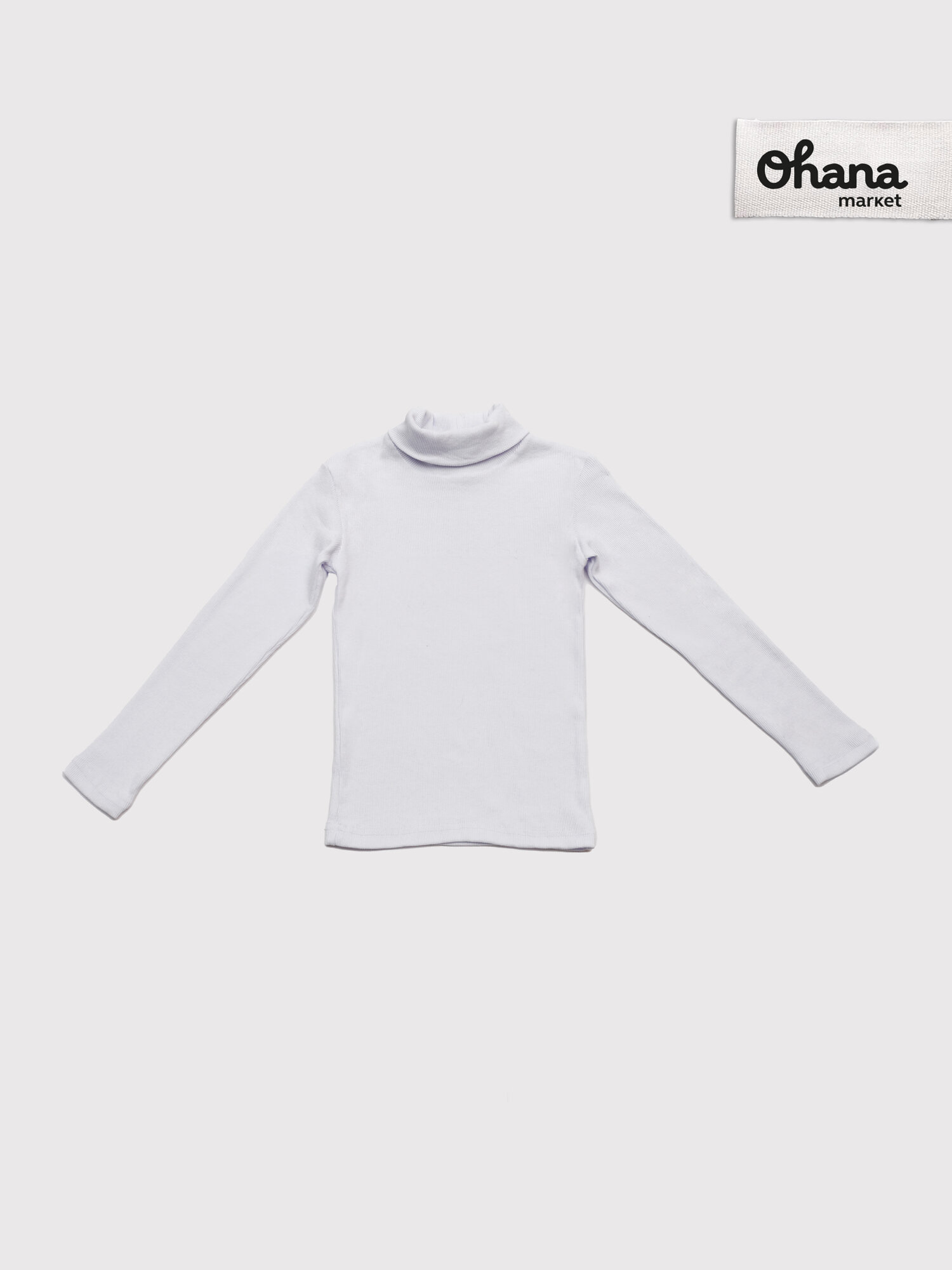 Водолазка Ohana kids школьная, размер 116, белый — фото 1