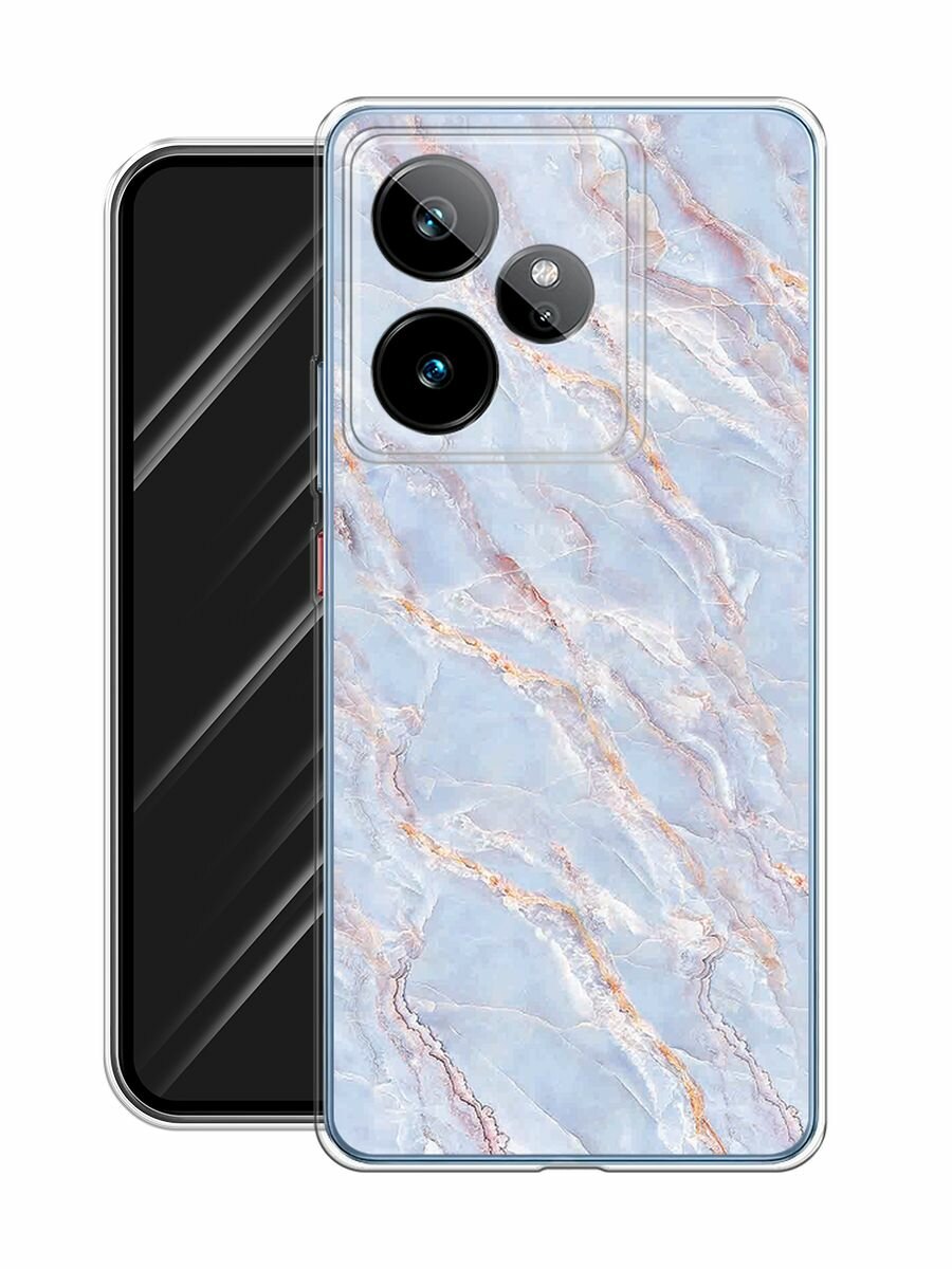 Чехол на Realme GT 7/GT 7T / Реалми GT 7/GT 7T с принтом "Сиреневый мрамор" — фото 1