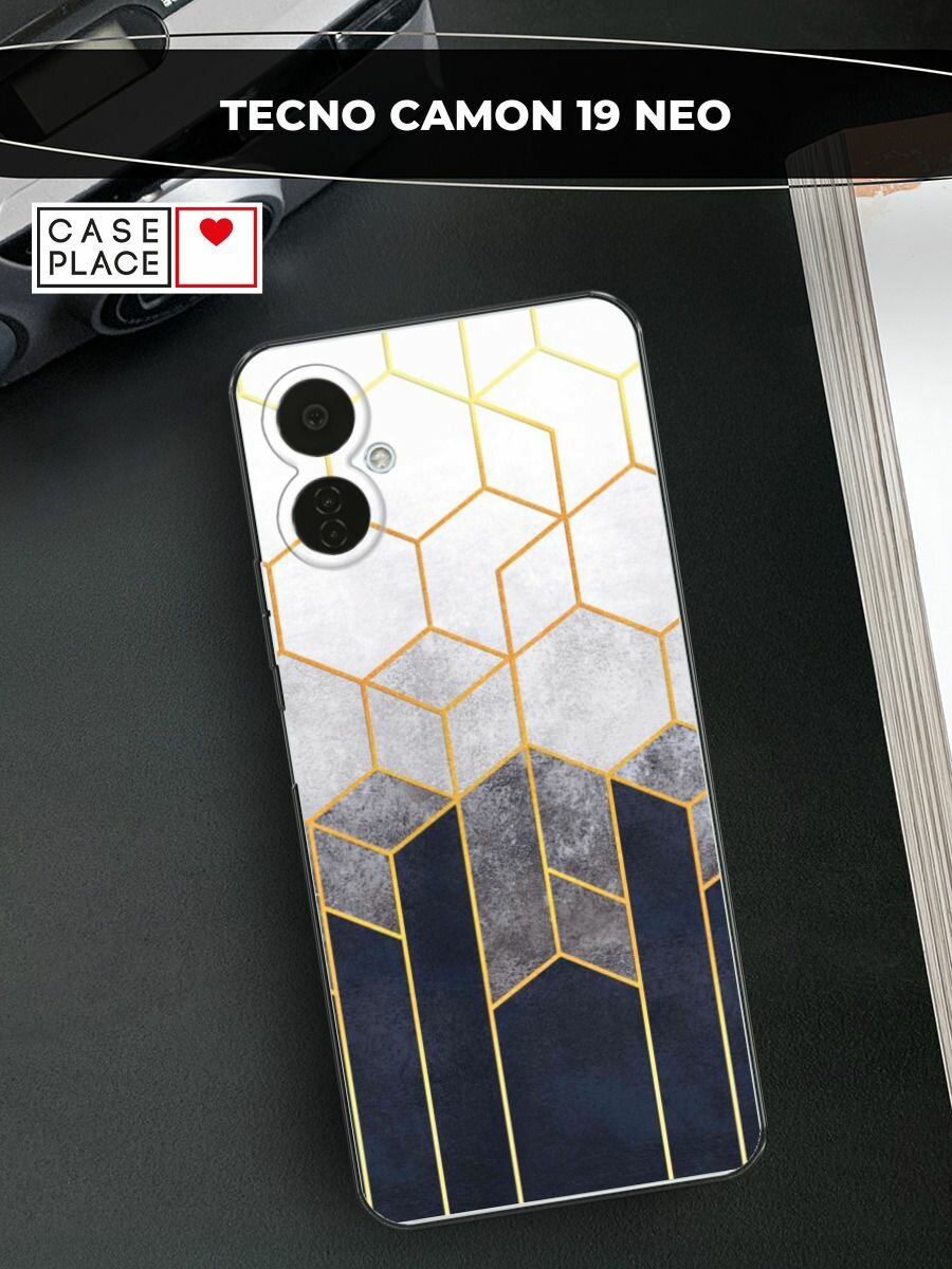 Чехол на Tecno Camon 19 Neo / Техно Камон 19 Нео с принтом "Черно-белая мозаика"