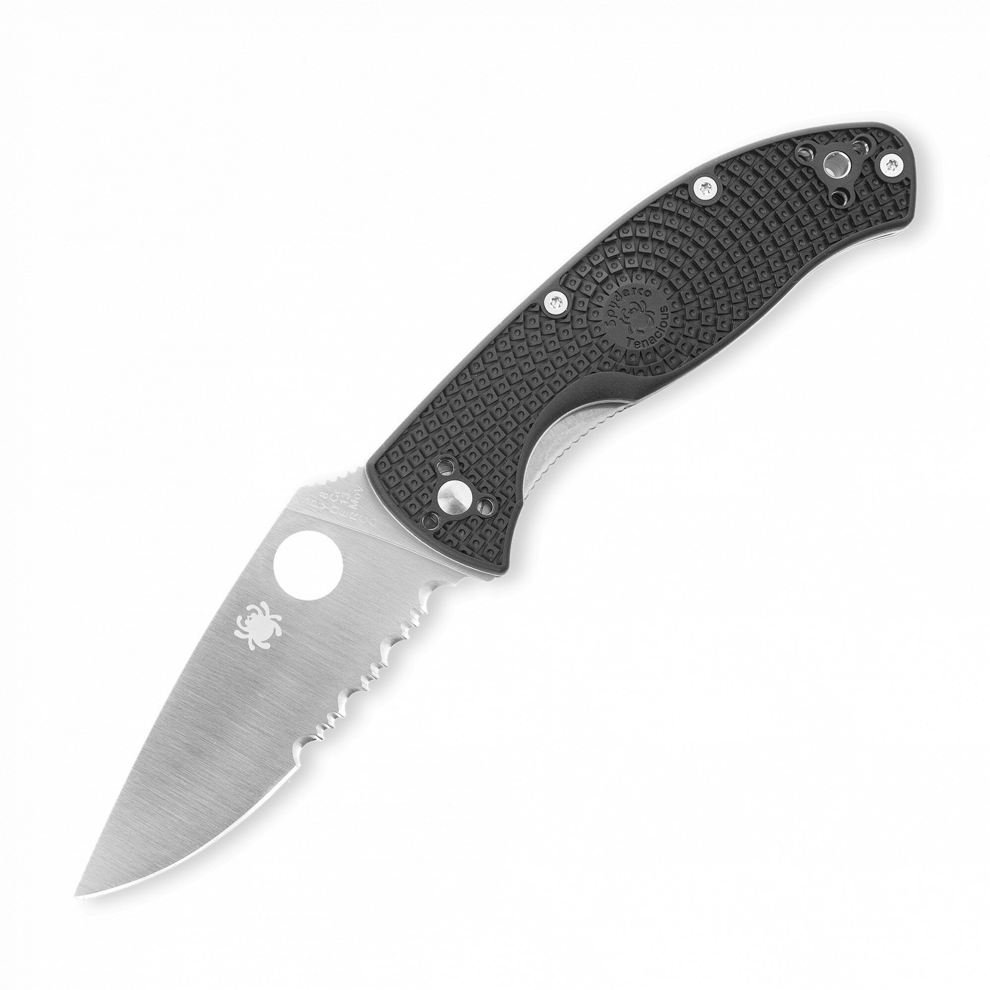 Нож складной Spyderco Tenacious C122PSBK, клинок 8,6 см, черный