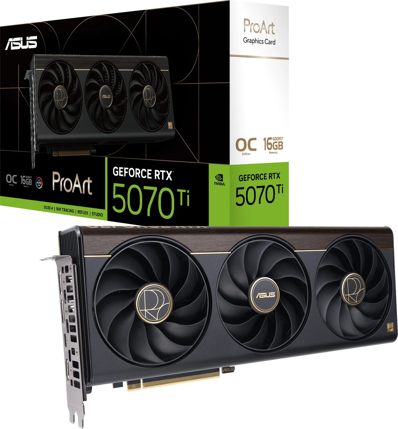 Видеокарта, GeForce PROART-RTX5070TI, 16 GB GDDR7, 256 bit, 2610 MHz