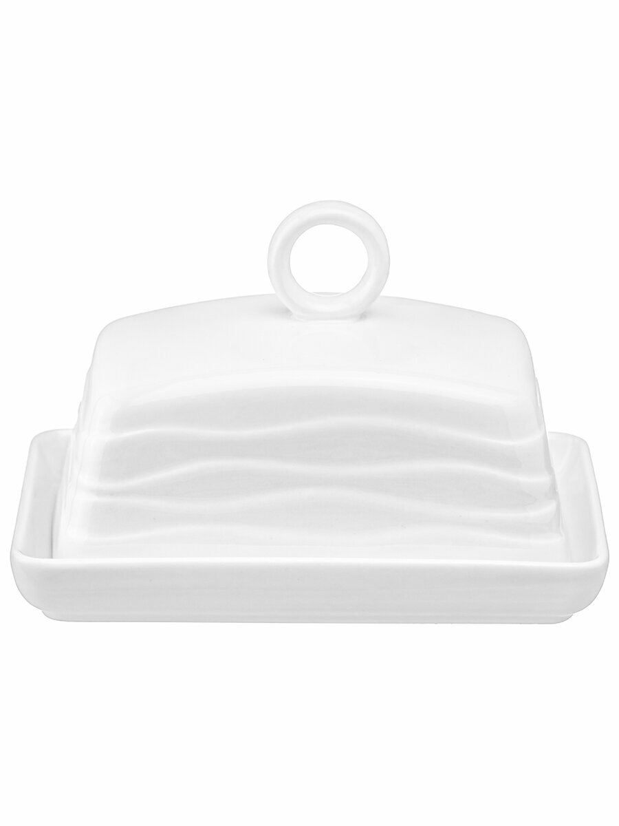 Масленка для сливочного масла 13,5х9х8 см Elan Gallery Айсберг волны, Масленица — фото 1