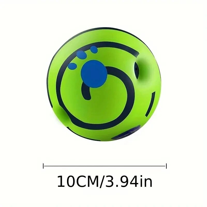 Мяч для собак 10см, интерактивный, зеленый