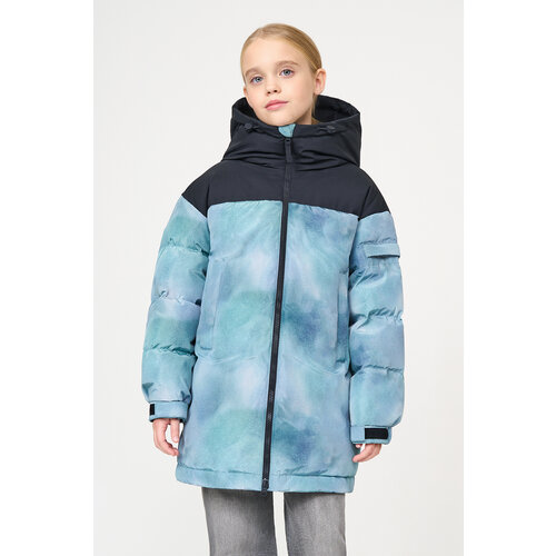 фото Куртка baon, демисезон/зима, размер 122, зеленый, синий