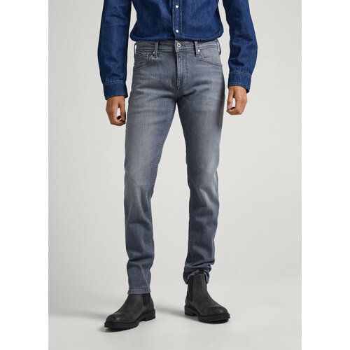 Джинсы зауженные Pepe Jeans, размер 38/34, серый джинсы pepe jeans размер 38 34 синий