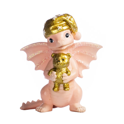 Статуэтка Феникс Present Дракончик с мишкой розовый 9.3 см 8 см 5 см