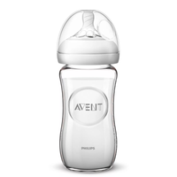 Philips AVENT Стеклянная бутылочка Natural SCF053/17, 240 мл, 1 мес.+, прозрачный