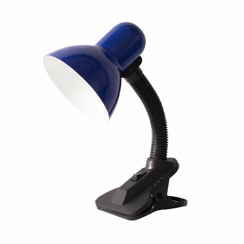 Настольная лампа 15ВТ Е27 школьн на прищепке С перекл СИН 21 ВЕК
