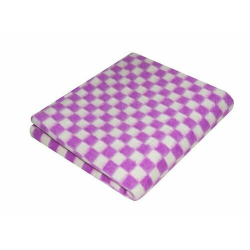 Детское байковое одеяло Мелкая клетка Фиолетовая 57-1ЕТ 90х112