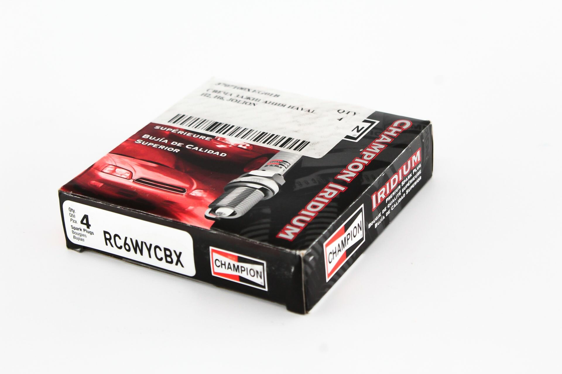 Свеча зажигания Champion комплект 4 шт. Haval H2, H6, Jolion 2WD 4G15K 3707100XEG01B IK20TT PK20PR-P8 PK20PRP8 RC6WYCBX — фото 11