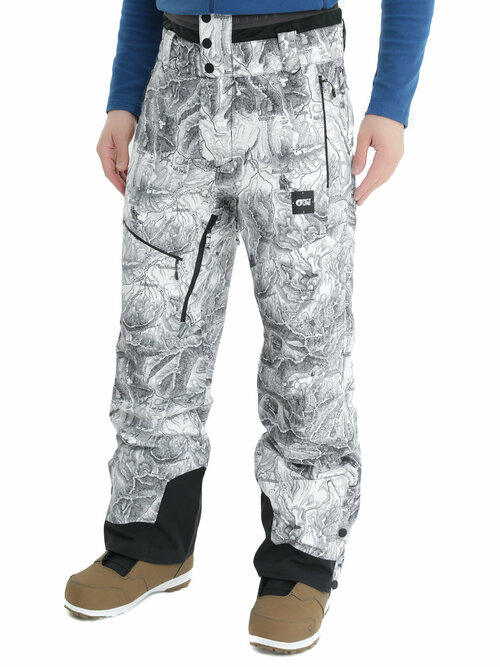 брюки Picture Organic, карманы, мембрана, утепленные, водонепроницаемые, размер XL, белый, серый