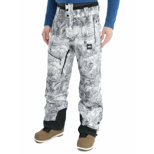  брюки Picture Organic, карманы, мембрана, утепленные, водонепроницаемые, размер XL, белый, серый