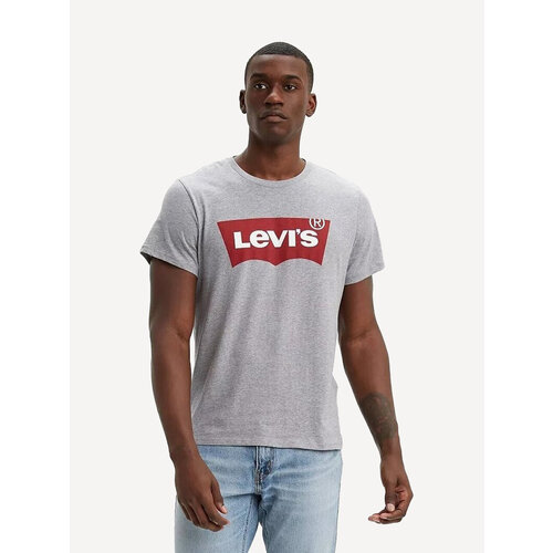 Футболка Levi's GRAPHIC SET-IN, размер L, серый, красный