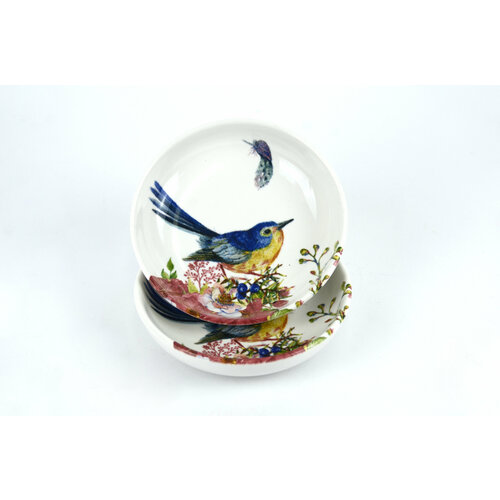 Набор керамических салатников 13х3 см, объемом 200 мл, декор 