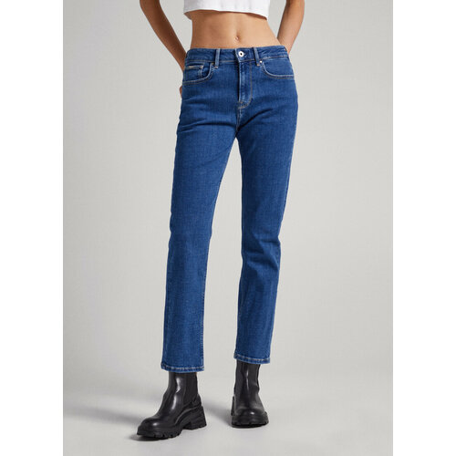 Джинсы зауженные Pepe Jeans, размер 30/30, синий джинсы pepe jeans прямые завышенная посадка стрейч размер 28 голубой