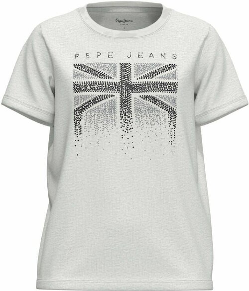 Футболка Pepe Jeans PL505574, размер XS, серый, белый