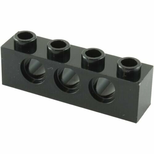 Деталь LEGO 370126 TECHNIC Кирпичик 1X4, R4,9 (черный) 50 шт. коннектор lego technic черный 100шт 6536