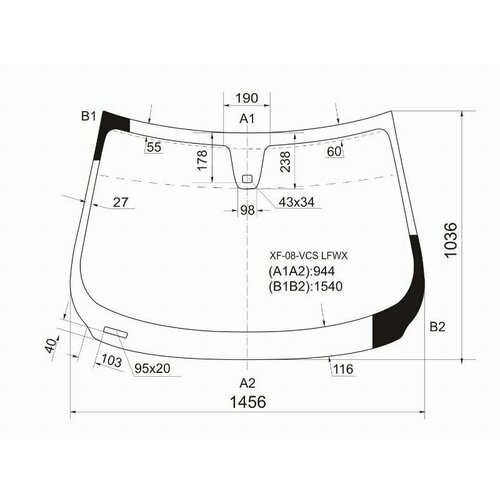 Стекло Лобовое + Дд Jaguar Xf 4d 07-15 XYG арт. XF-08-VCS LFW/X