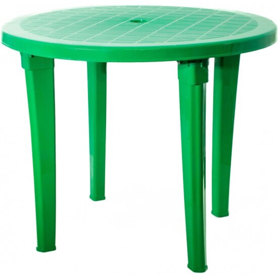 Стол Элластик-пласт пластиковый круглый (зеленый)