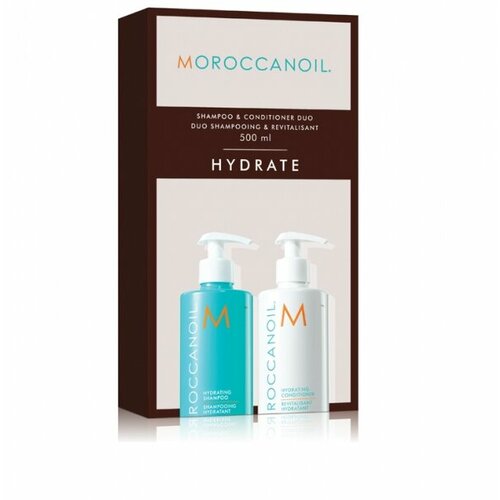 Moroccanoil Hydrate Shampoo & Conditioner DUO - Набор Увлажнение (шампунь 500 мл, кондиционер 500 мл) увлажняющий шампунь для всех типов волос hydrating shampoo 350 мл